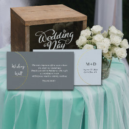 Cartão De Informações Anéis Minimalistas Desejando Bem