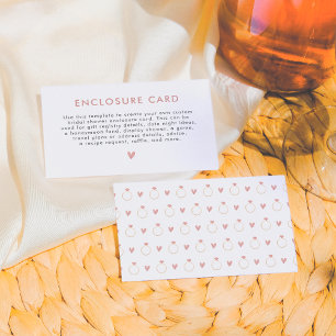 Cartão De Informações Anel de Chá de panela de Aquarela e invólucro card