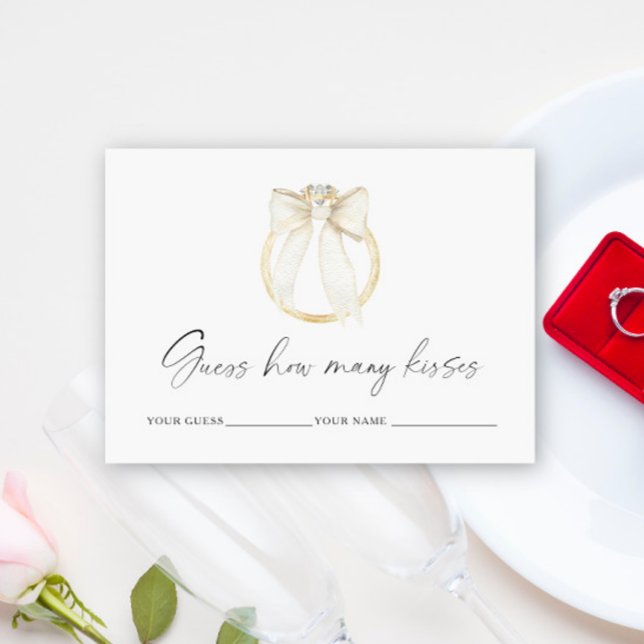 Cartão De Informações anel e arco Quantos beijos jogam noiva (Criador carregado)