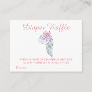 Cartão De Informações *~* Angel Wing Crystals Feather Girl Fralda Raffle
