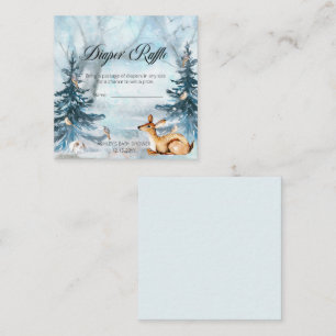 Cartão De Informações Animais da Floresta Fralda-Chá de fraldas Raffle