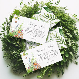 Cartão De Informações Animais Da Floresta Raposa Livros De Coelho Para B