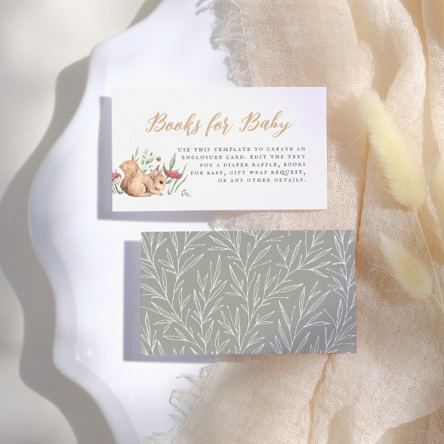 Cartão De Informações Animais Da Floresta Vintam Livros De Chá de fralda (Criador carregado)