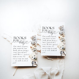 Cartão De Informações Animais de Inverno Chá de Bebê Género Neutro