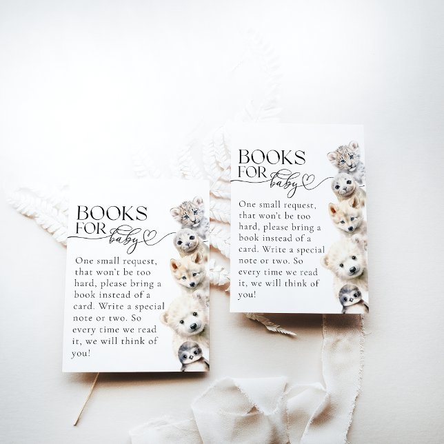 Cartão De Informações Animais de Inverno Chá de Bebê Género Neutro (Criador carregado)