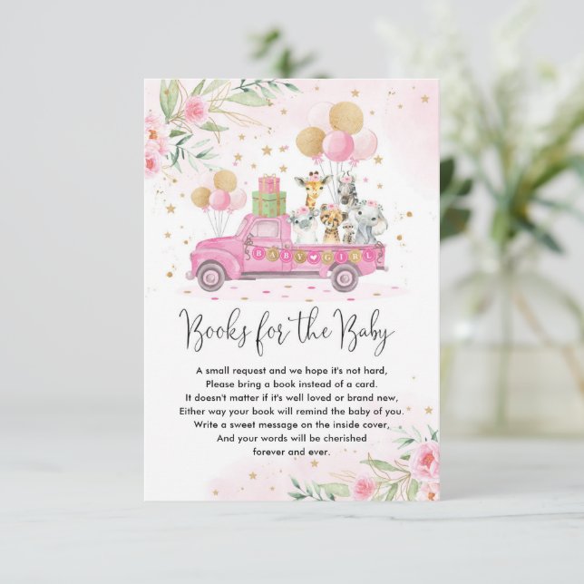 Cartão De Informações Animais do Partido Selvagem Balões Livros para Men (Em pé/Frente)