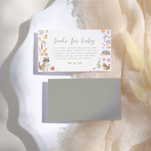 Cartão De Informações Animais florestais da floresta Sexo Chá de fraldas