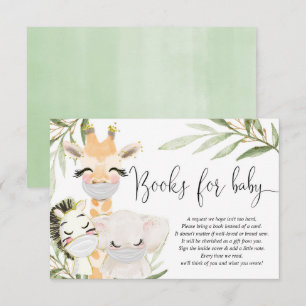 Cartão De Informações Animais Safari mascaram livros neutros em relaçã