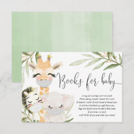 Cartão De Informações Animais Safari mascaram livros neutros em relação 