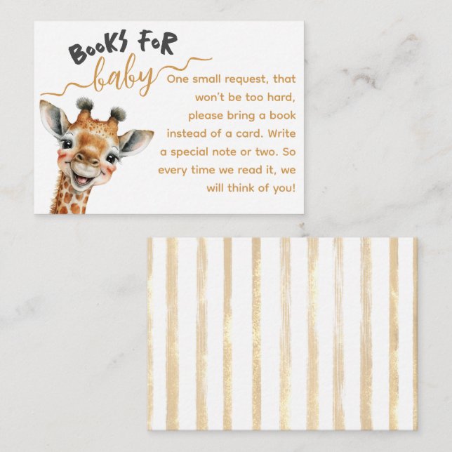 Cartão De Informações Animais Safari selvagens um livro de Chás de frald (Frente/Verso)