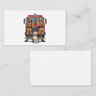 Cartão De Informações Anime Firefighters & Dalmatian Card