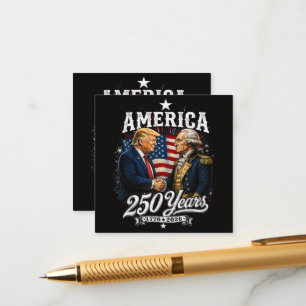 Cartão De Informações Aniversário da América 250º Trump Washington