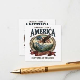 Cartão De Informações Aniversário de 250 anos da América