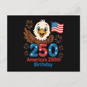 Cartão De Informações Aniversário de 250 anos da América - Bandeira dos