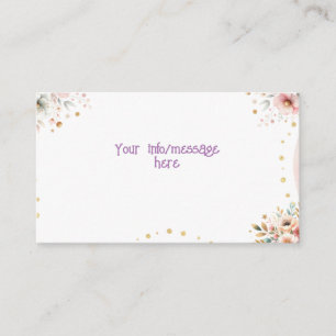 Cartão De Informações Aniversário de criança de unicórnio pastel de magi