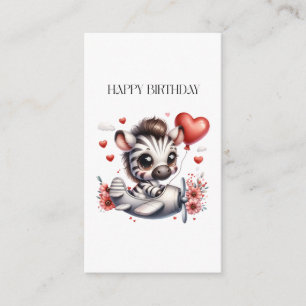 Cartão De Informações Aniversário do Piloto Zebra