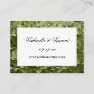 Cartão De Informações Annabelle Hydrangea Website Card de Casamento