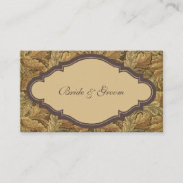 Cartão De Informações Antigas Folhas de Outono Vitorianas Quentes