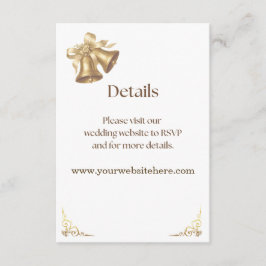 Cartão De Informações Antique Gold Bells Details Enclosure