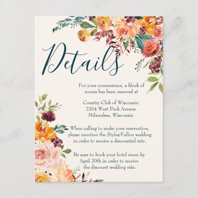 Cartão De Informações Apaixonar-se (Frente)