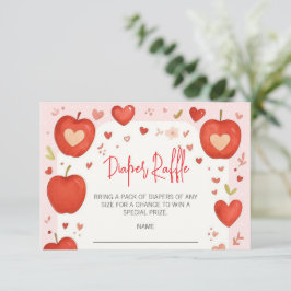 Cartão De Informações Apple da nossa Fralda de Chá de fraldas de outono 