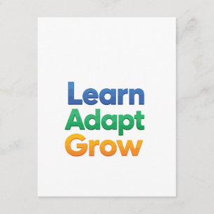 Cartão De Informações Aprender Adaptar Crescer