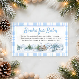 Cartão De Informações Après Bébé Blue Chalet Winter Boy Livros Para Bebê