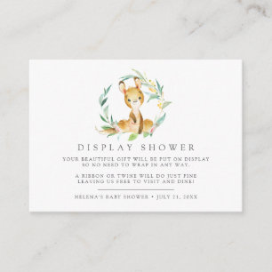 Cartão De Informações Apresentação do Chá de fraldas Bush Baby Kangaroo