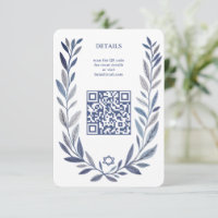 Aquarela Botânica QR Bar Bat Mitzvah PERSONALIZADO