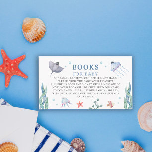Cartão De Informações Aquarela Debaixo do Mar É um Menino Livro para Beb