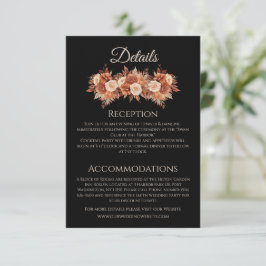 Cartão De Informações Aquarela Elegância de Outono-Casamento-