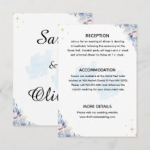 Aquarela Floral Azul Elegante