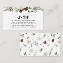 Cartão De Informações Aquarela Floral Elegante Por Favor Traga Uma Recei