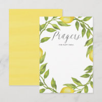 Aquarela Lemon Greenery Wreath Prayers para Bebê
