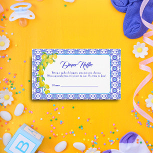 Cartão De Informações Aquarela Limões Amalfi Fralda Raffle