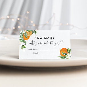 Cartão De Informações Aquarela pequena doce adivinha quantas cuecas