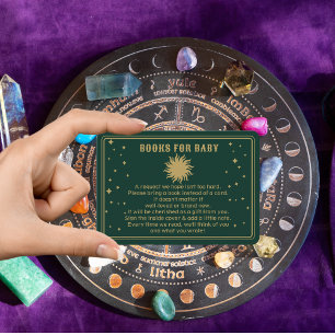 Cartão De Informações Aqui Vem O Filho Pedido de Livro Chá Celestial