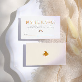 Cartão De Informações Aqui Vem O Sol | Fralda sunshine Raffle