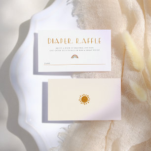 Cartão De Informações Aqui Vem O Sol Fralda sunshine Raffle