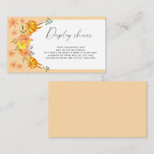 Cartão De Informações Arca da abóbora - chá do monitor