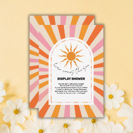 Cartão De Informações Arch Retro Vem O Chá de fraldas Filho