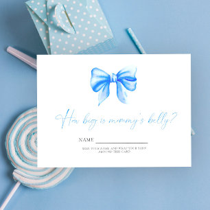 Cartão De Informações Arco azul O tamanho do jogo de barriga de mamãe