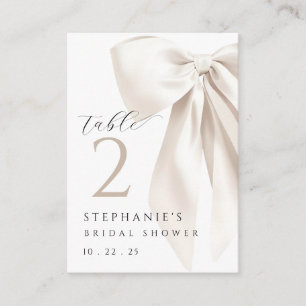 Cartão De Informações Arco branco Mesa Chá de panela placa pequena