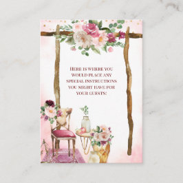 Cartão De Informações Arco de Aquarela Boho Burgundy