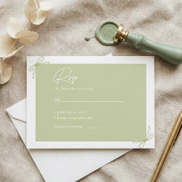Cartão De Informações Arco de casamento com listras verde-sálvia