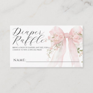 Cartão De Informações Arco Floral Elegante Flower Girl Chá de fraldas