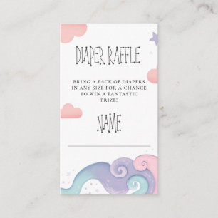 Cartão De Informações Arco-Íris Colorido Na Fralda 9 Raffle