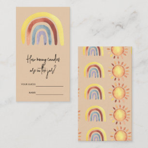 Cartão De Informações Arco-íris Quantos doces estão no pote