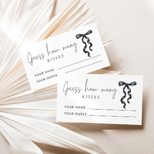 Cartão De Informações Arco Negro Adivinha Quantos Beijos Jogo de Noiva