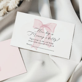 Cartão De Informações Arco rosa Chá de fraldas como a barriga das Mamães